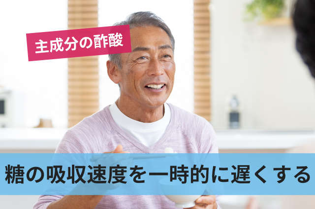糖の吸収速度を一時的に遅くする