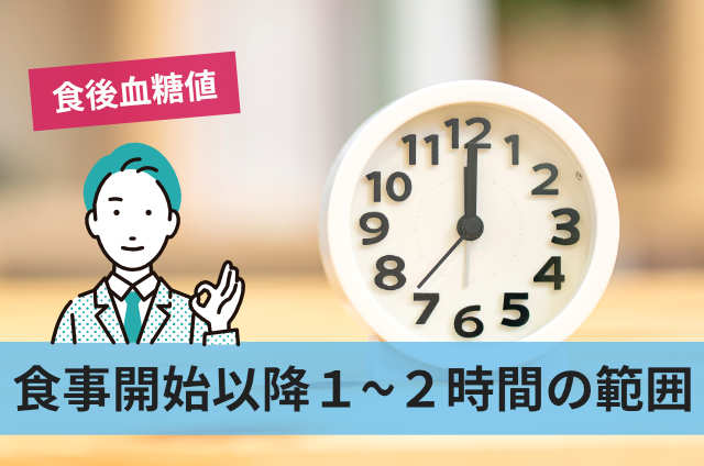 食事開始以降1〜2時間の範囲