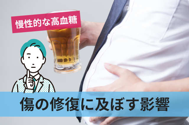 傷の修復に及ぼす影響