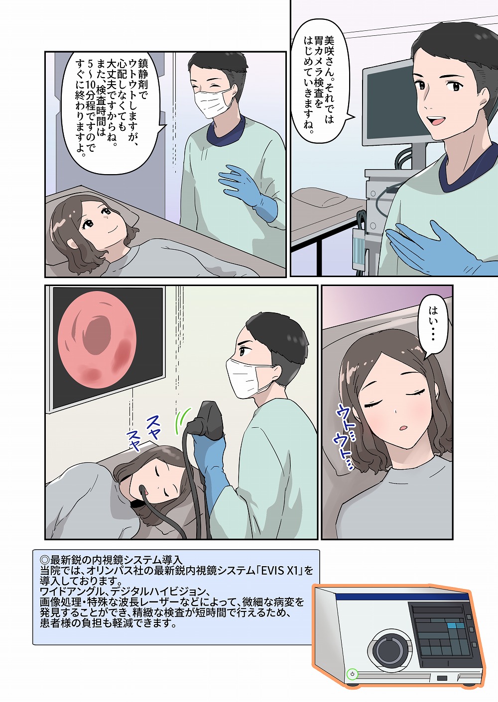 漫画でわかる胃カメラ検査